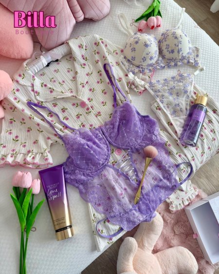 البكج النهدي بسطل😭بتكون من خمس قطع(بيجامة وسوت وداخلي)💜💜