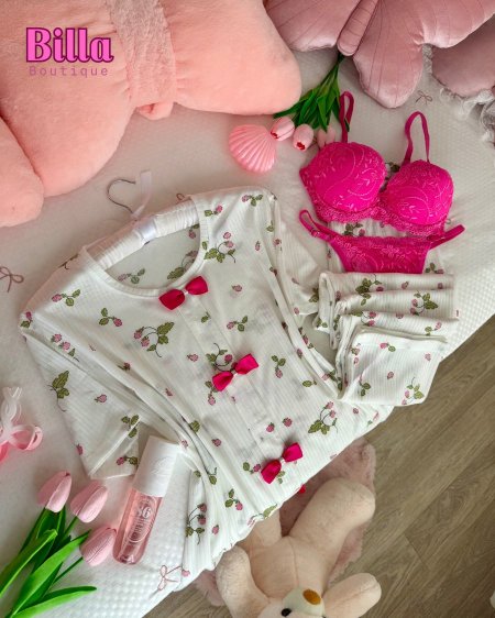 بيجامة صيفية قطن بنص فيونكات💗🎀