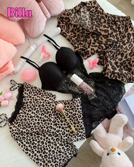 بكج التايجر🐯بتكون من خمس قطع(بيجامة تايجر بنطلون وبيجامةتايجر شورت وسوت دبل بوش)