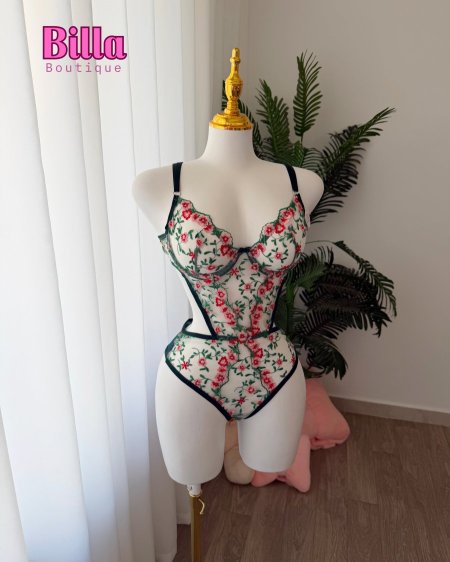 بودي سوت اخضر منقش 💐