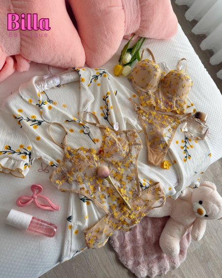 بكج بتكون من خمس قطع باللون الاصفر مع بوكس🌼🫰🏻😍