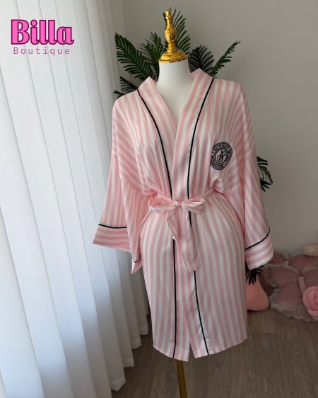 روب فيكتوريا سيكريت مخطط بيبي بينك بسطل🎀💕🥺