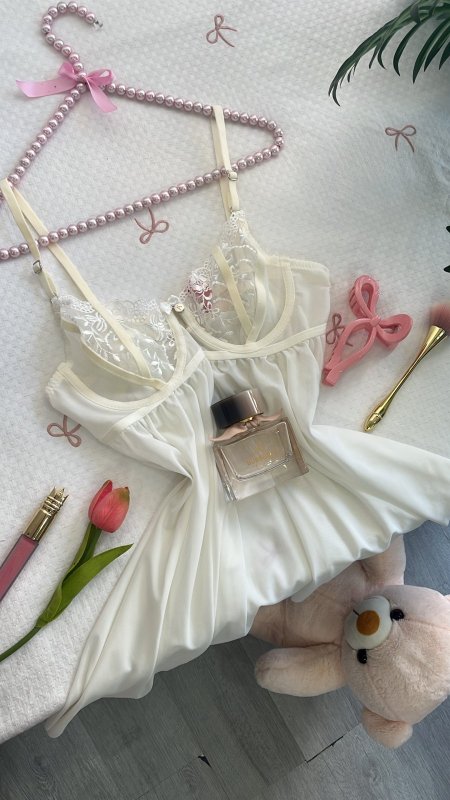 فستان شيفون تقيل باللون الابيض والكواليتي🔥🙈