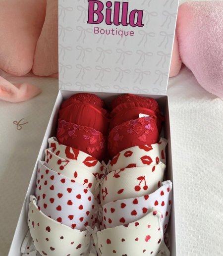 بوكس الداخلي الاحمر بتكون من سبع قطع داخلية دبل بوش♥️🥺🔥