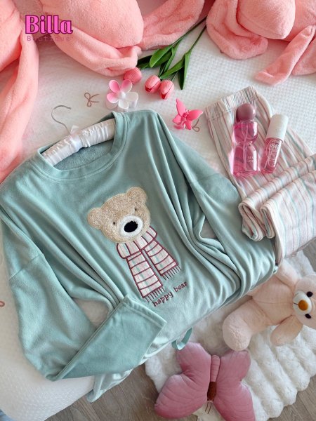 بيجامة مخمل ناعم لبلقيس بتدفي والكواليتي🔥😭🫰🏻🧸